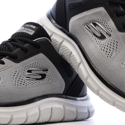 Baskets Grise Homme Skechers Track - Broader