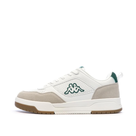 Baskets Blanches/Beiges/Vert Homme Kappa Logo Manis
