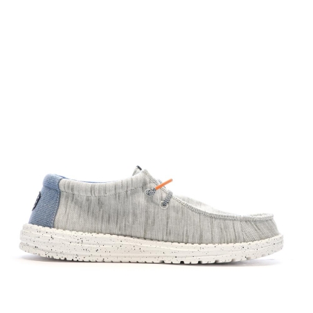 Chaussures Bleues/Grises Chiné Homme Hey Dude Wally Jersey