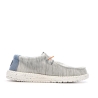Chaussures Bleues/Grises Chiné Homme Hey Dude Wally Jersey