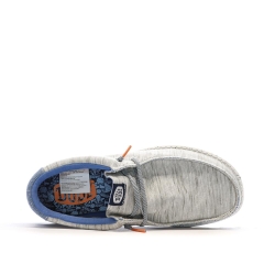 Chaussures Bleues/Grises Chiné Homme Hey Dude Wally Jersey
