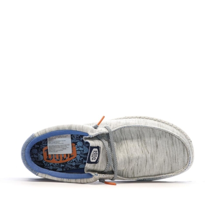 Chaussures Bleues/Grises Chiné Homme Hey Dude Wally Jersey