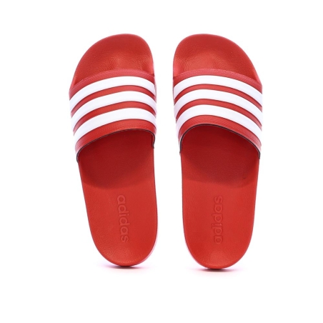Claquettes Rouges/Blanches Homme Adidas Adilette