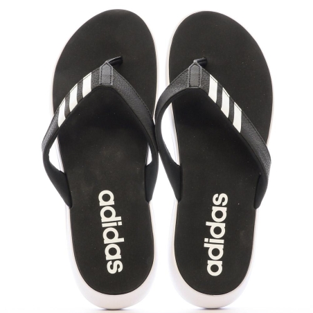 Tongs Noires/Blanches Homme Adidas Comfort Flip