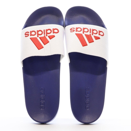 Claquettes Blanc/Bleu Homme Adidas Adilette Shower HQ6885