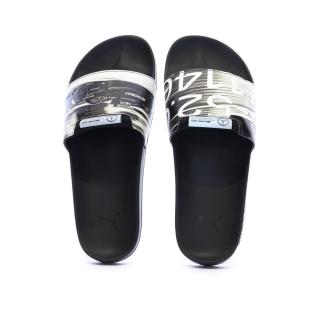 Claquettes Blanches/Noires/Argent Homme Puma 308368