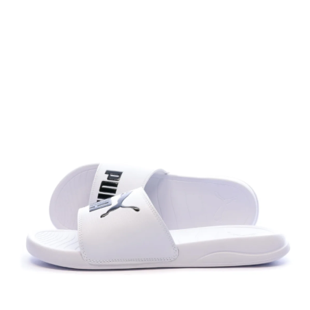 Claquettes blanches homme Puma Popcat 20