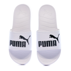 Claquettes blanches homme Puma Popcat 20