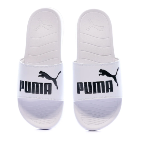 Claquettes blanches homme Puma Popcat 20