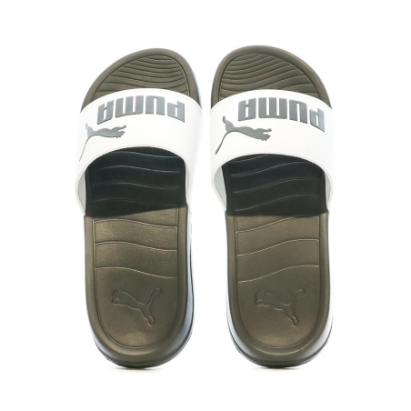Claquettes Noire/Blanche Homme Puma Popcat 20