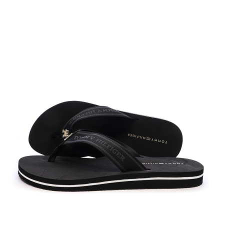 Tongs Noires Homme Tommy Hilfiger Webbing