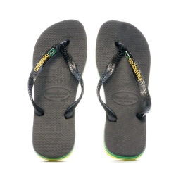 Tongs Noir Homme Havaianas Brasil Layers