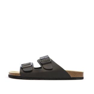 Sandales Noires Lisses Homme Schott Arthur