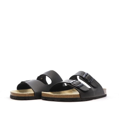 Sandales Noires Lisses Homme Schott Arthur
