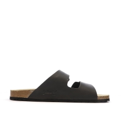 Sandales Noires Lisses Homme Schott Arthur