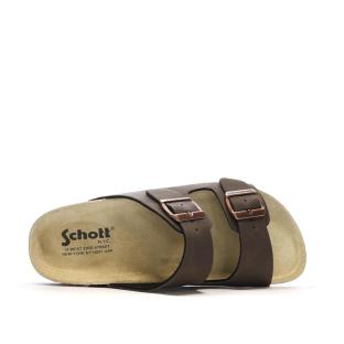 Sandales Marrons Lisses Homme Schott Arthur