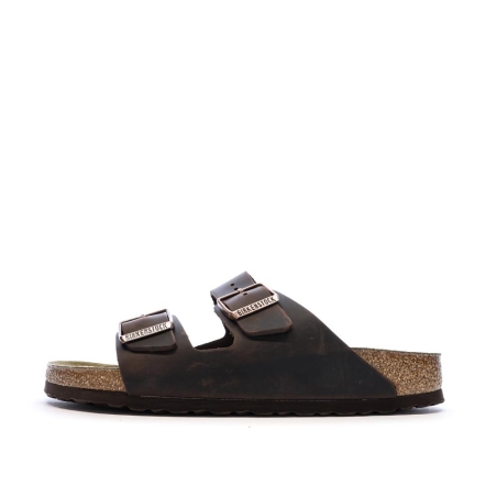 Sandales Marron Cuir Homme Birkenstock Arizona