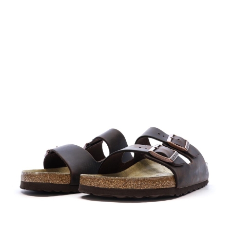 Sandales Marron Cuir Homme Birkenstock Arizona