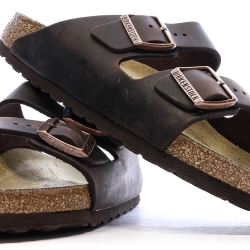 Sandales Marron Cuir Homme Birkenstock Arizona
