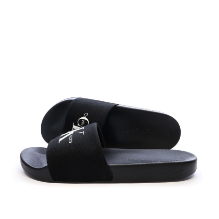 Claquettes Noir Homme Calvin Klein Jeans Slide Monogram