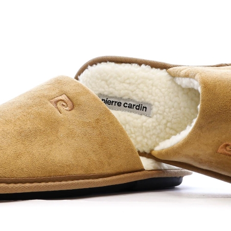 Chaussons Camel Homme Pierre Cardin Bouclettes