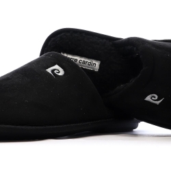 Chaussons Noir Homme Pierre Cardin Bouclettes