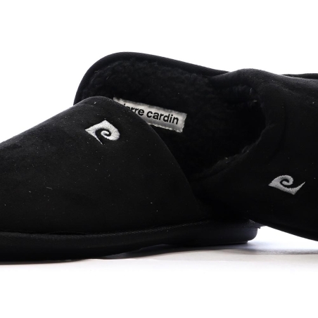 Chaussons Noir Homme Pierre Cardin Bouclettes