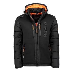 Doudoune Noire/Orange Homme Geographical Norway Beachwood