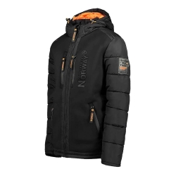 Doudoune Noire/Orange Homme Geographical Norway Beachwood