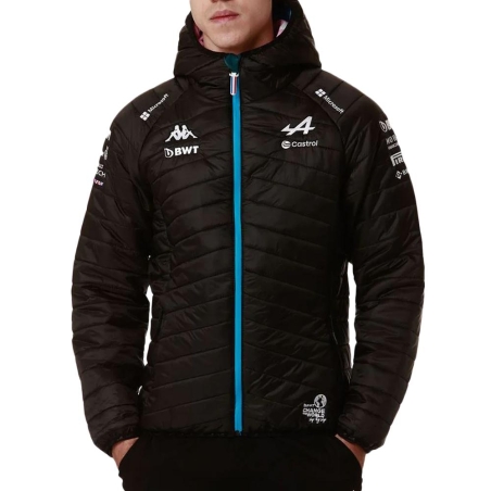 Doudoune Noire/Turquoise Homme Kappa Aboucou Alpine F1
