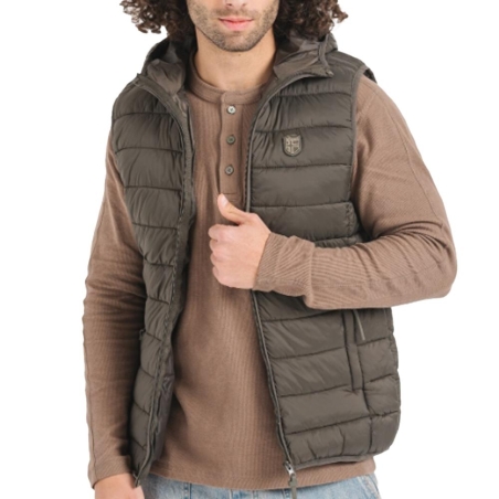 Doudoune Sans Manches Kaki Homme Geographical Norway Vamigotal