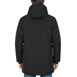 Parkas Noir Homme Schott Parka Fixe Doublee Sherpa