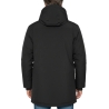 Parkas Noir Homme Schott Parka Fixe Doublee Sherpa
