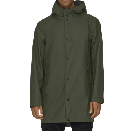 Veste de Pluie Kaki Homme Only & Sons Luca Rain
