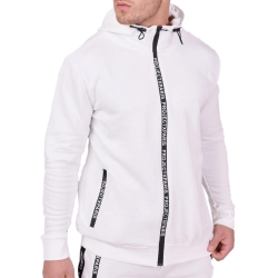 Veste Zippé à Capuche Blanc Homme Project X Paris Basic