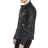 Blouson en Cuir Noir Homme Schott LCSPYDER25