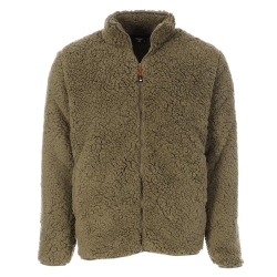 Veste Sherpa Kaki Homme Paname Brothers Full Zip