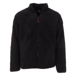 Veste Sherpa Noir Homme Paname Brothers Full Zip