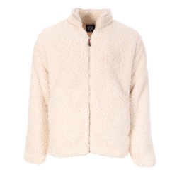 Veste Sherpa Écru Homme Paname Brothers Full Zip