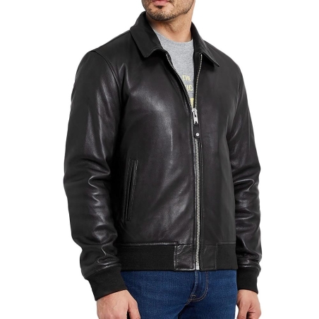 Blouson cuir Noir Homme Schott Mens Leather Pilot