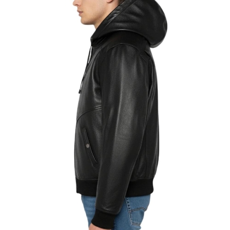 Blousons Noir Homme Schott Cuir LCHOOD