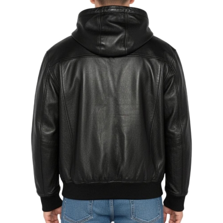 Blousons Noir Homme Schott Cuir LCHOOD