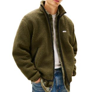 Veste en Sherpa Vert Homme Tommy Hilfiger Badge