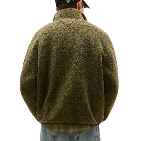 Veste en Sherpa Vert Homme Tommy Hilfiger Badge