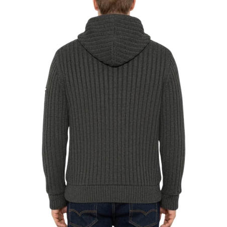 Veste en Sherpa Zippé GriseHomme Schott PLENZO