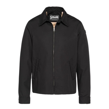 Blouson Noir Homme Schott Evano