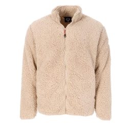 Veste Sherpa Beige Homme Paname Brothers Full Zip