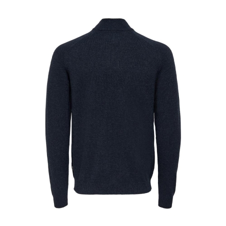 Pull 1/4 Zip Marine Homme Only & Sons Reg 7