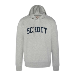 Sweat à capuche Gris Homme Schott Logo