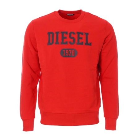 Sweat Rouge Homme Diesel Felpa